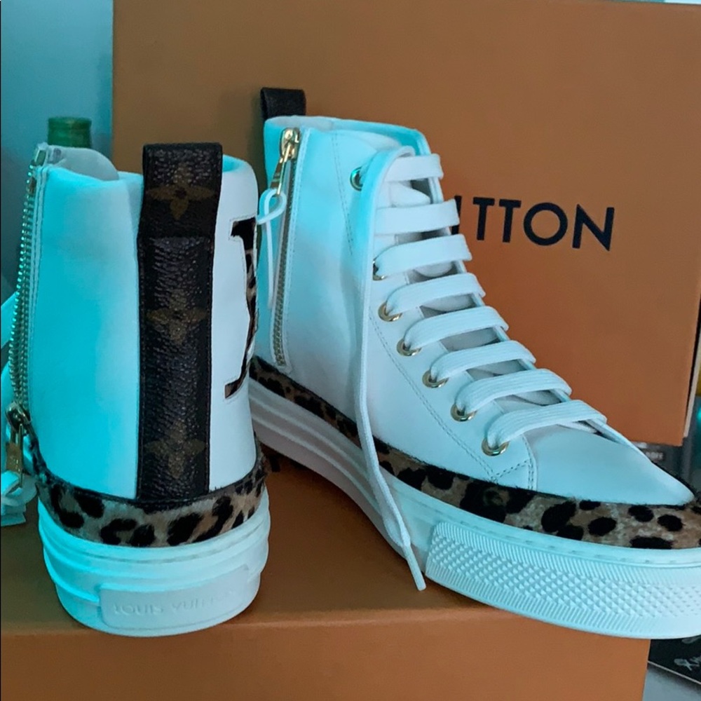 Louis Vuitton Cheetah Print High Tops - Picture 2 of 5